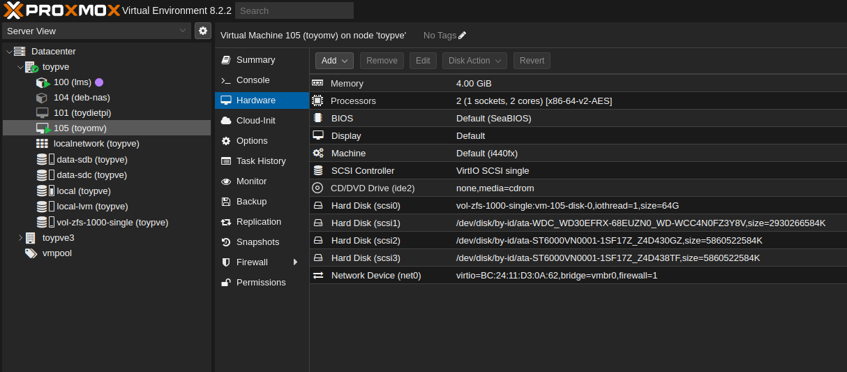 Proxmox: HDD/SSD in VM durchreichen